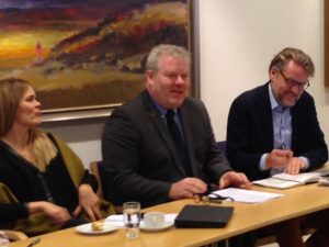 Björt Ólafsdóttir, Sigurður Ingi Jóhannsson og Ólafur Stephensen, framkvæmdastjóri FA.