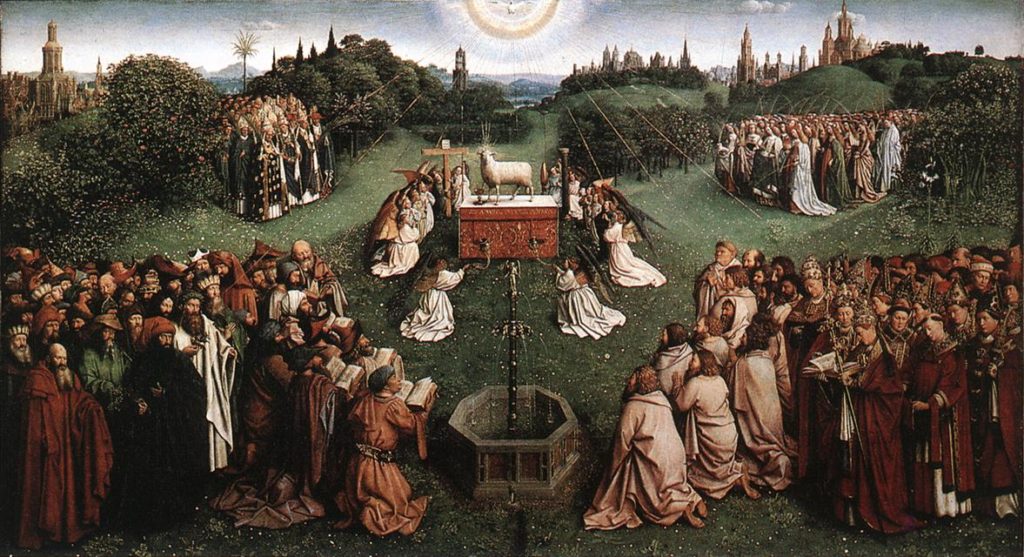 Jan van Eyck: Tilbeiðsla lambsins, 1432.